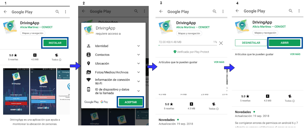 Descargar DrivingApp en Google Play Store